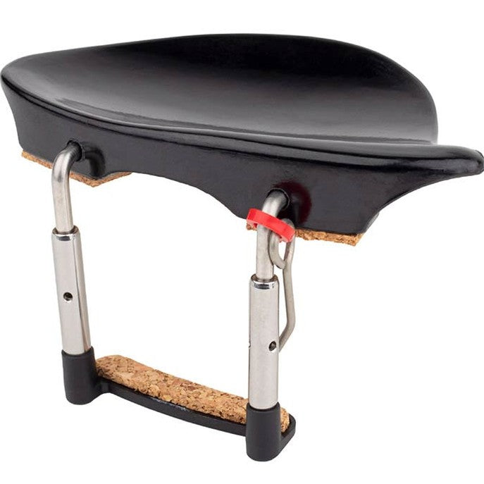 ELS CR-5012 chinrest bakelite Dresden model, 1/2, stainless steel clamps, antiallergical, made in Germany