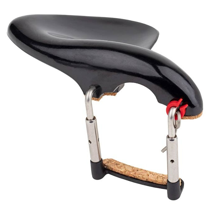 ELS CR-6044 chinrest bakelite Wendling model, 4/4-3/4, stainless steel clamps, antiallergical, made in German