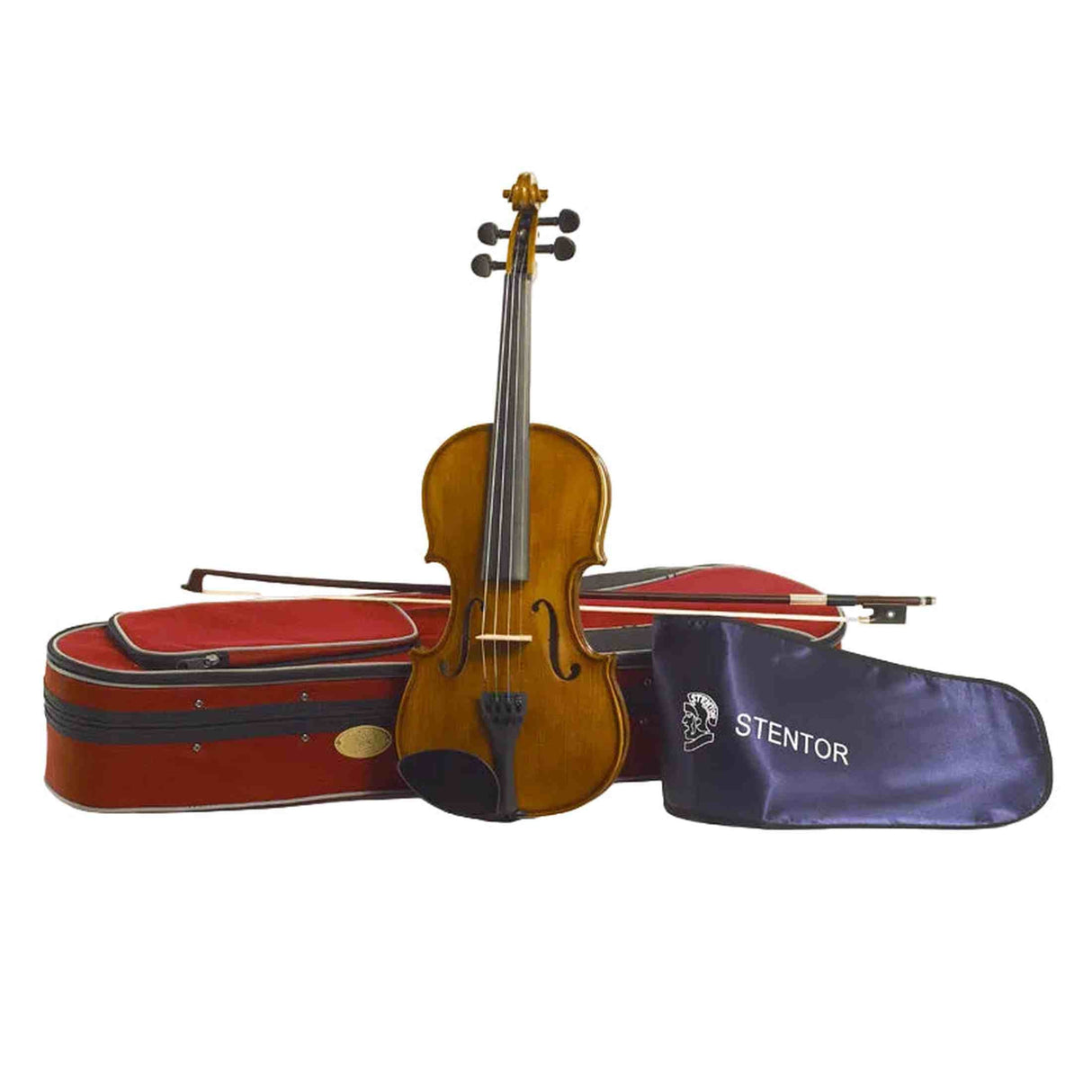 Stentor SR1500C 3/4 Student II Violinset – Handgefertigt, massiver Ahorn und Fichte, inkl. Bogen und Deluxe-Koffer