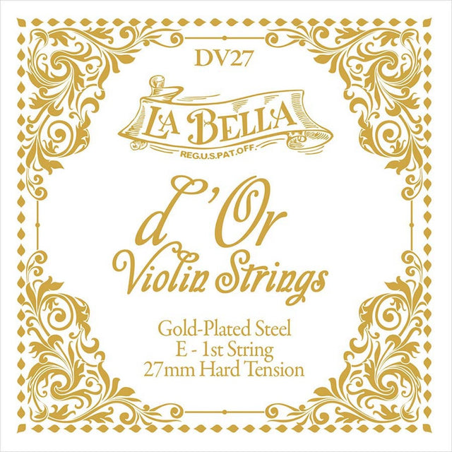 La Bella L-DV27 d'Or Violin String E-1, gold plated steel, 0.27mm, hard