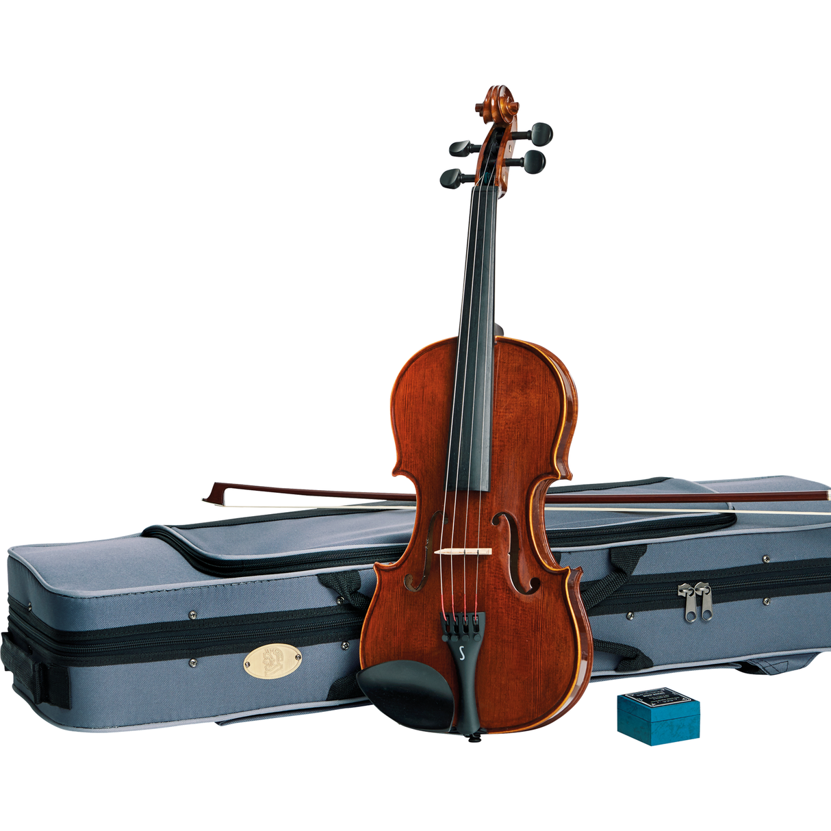 Stentor SR1550A Violin Set 4/4 Conservatoire I – Handmade, Flamed Maple &amp; Shellax™ Finish, Incl. Bow and Deluxe Case